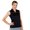 Black, variant on Monterey Club Women's Julia Solid Sport Sleeveless Golf Polo Shirt #2131