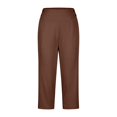 thumbnail image 4 of DHFJKG Capri Pants For Women Stretch Yoga Relaxed Fit Side Slit Cropped Pants With Pockets Casual Summer Trendy Trousers, 4 of 4