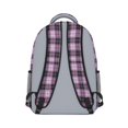 thumbnail image 3 of Purple and Black Checkered Pattern Backpack for School, Cute School Bag with Adjustable Shoulder Straps and Padded Back, 15.3"x11"x6.7", 3 of 5