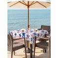 thumbnail image 3 of Outdoor Tablecloth with Umbrella Hole for Patio/Picnic/Party/Camping, Independence Day Waterproof Table Cloth Square Cover Washable, Red Blue Stars 250 Years Anniversary (54"x 54"), 3 of 9