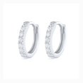 thumbnail image 1 of Pendientes de aro minimalistas de acero inoxidable, aretes de circonita de cristal, pequeños, Huggie, delgados, para cartílago, hélice, Tragus, Piercing, joyería, 2 piezas, 1 of 4