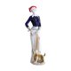 thumbnail image 4 of Estatua de cerámica de dama y perro, figura de niña, estatua elegante de porcelana para escritorio Estilo B, 4 of 9