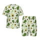 thumbnail image 1 of Balery Green Avocado Conjunto de Pijama Infantil de Manga Corta con Estampado – Ropa de Dormir de Algodón Suave-XX-Large, 1 of 6