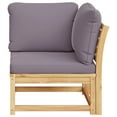 thumbnail image 4 of vidaXL Patio Sofa Corner with Cushions 28.7"x28.7"x25.6" Solid Wood Acacia, 4 of 7