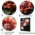 thumbnail image 3 of Designart "Zinnias Emerging From Shadows I" Zinnias Wall Art Living Room, 3 of 7