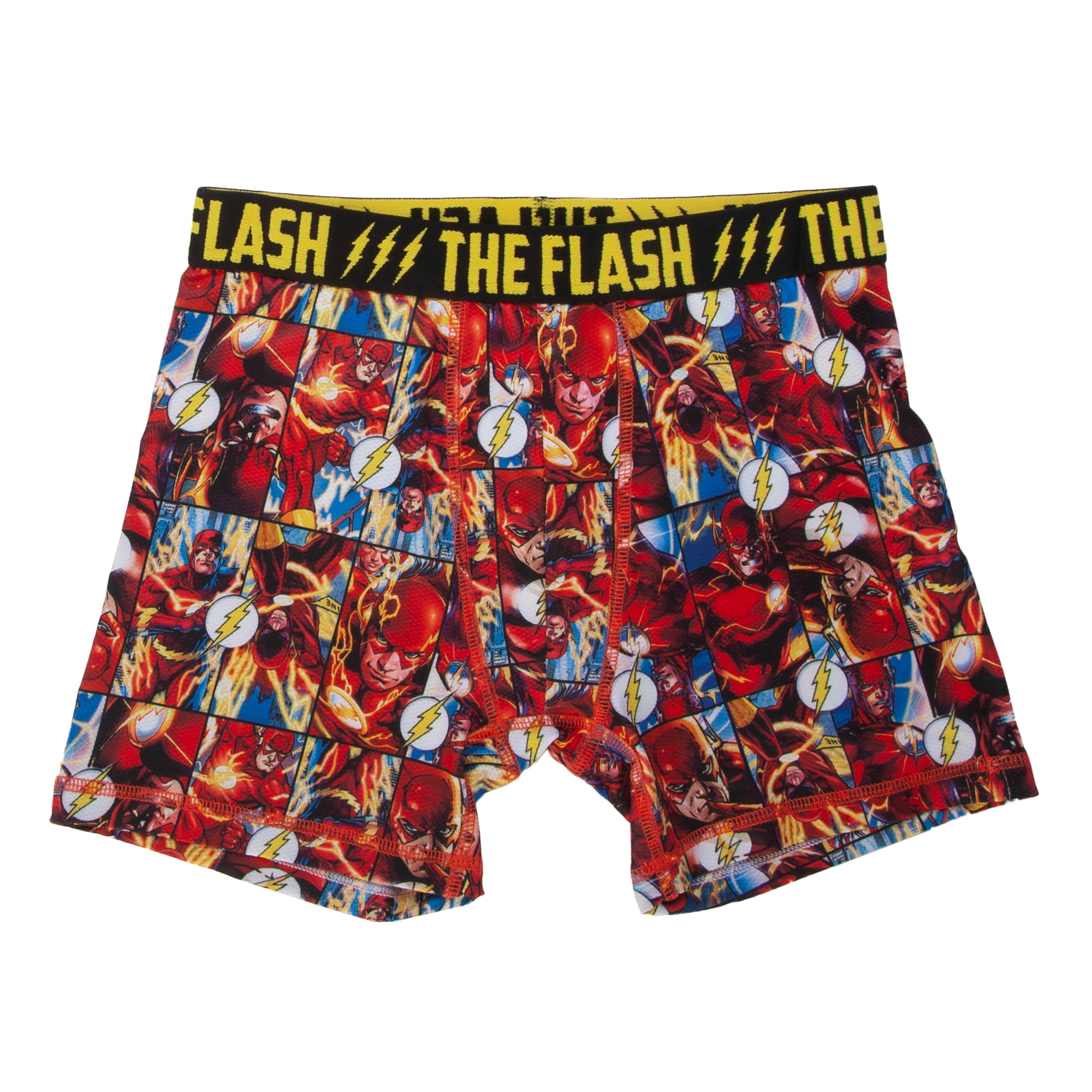DC Comics The Flash, Boys Underwear, 3 Pack Boxer Briefs (Little Boys & Big Boys)