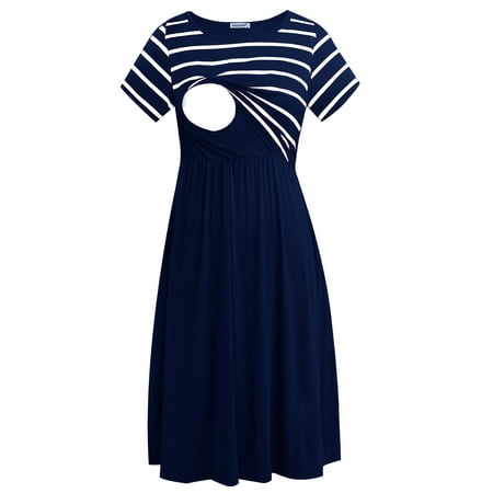 

Smallshow Women s Short Sleeve Maternity Nursing Dresses for Breastfeeding