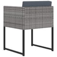 thumbnail image 2 of vidaXL 11 Piece Garden Dining Set with Cushions Poly Rattan Gray 3101, 2 of 12