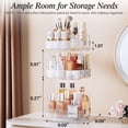 thumbnail image 3 of DELAMU 360 Rotating Makeup Organizer for Vanity, Bathroom Countertop Organizer Spinning Perfume Organizer, High-Capacity Cosmetic and Skincare Dresser Make Up Holder Rack, 3 Tiers, 3 of 7