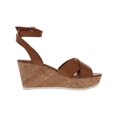 thumbnail image 3 of Nine West Womens Dureen 3 Faux Leather Wedge Sandals Tan 9.5 Medium (B,M), 3 of 3