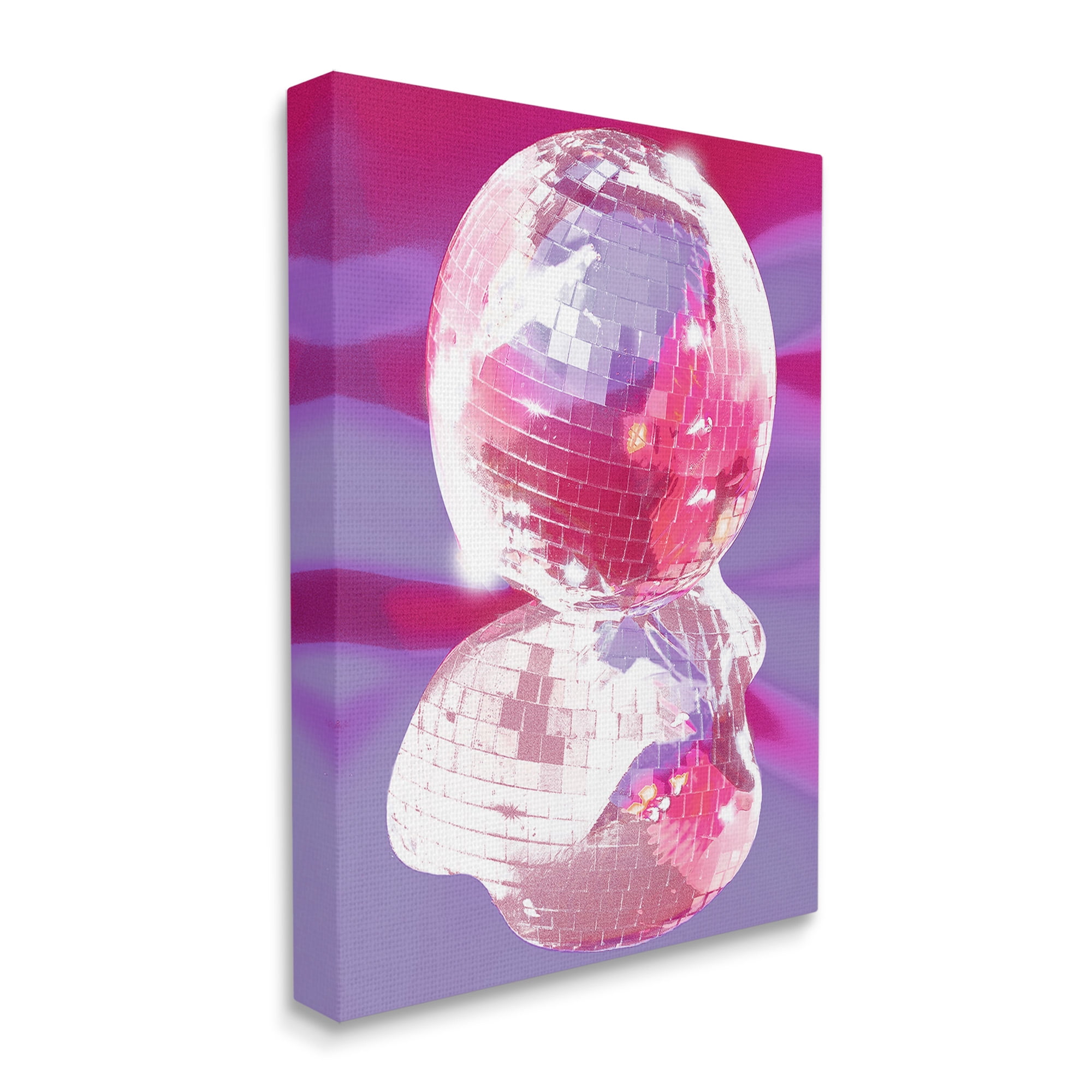 Stupell Industries Melting Disco Abstraction Abstract Painting Gallery Wrapped Canvas Art Print Wall Art, 16 x 20