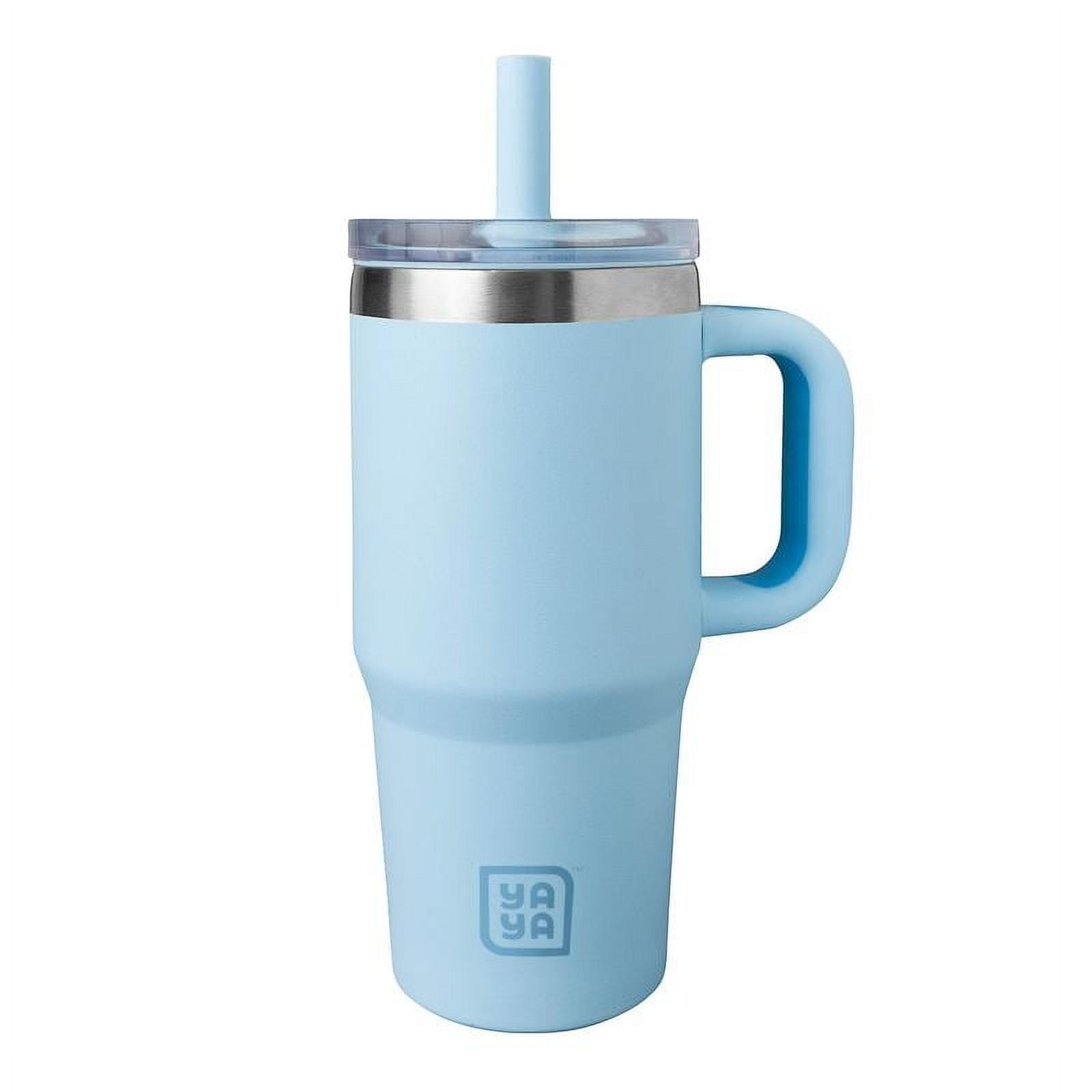 YAYA My First Travel Tumbler for Toddlers, Portable Stainless Steel Tumbler with Silicone Straw & Leak-Proof Lid, Insulated Bottle for 12+ Hrs of Cold Drinks