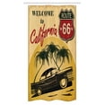 thumbnail image 1 of Retro Stall Shower Curtain, Retro Welcome to California Advertising Seat of Hollywood in Pop Art Style Print, Fabric Bathroom Set with Hooks, 36W X 72L Inches Long, Red Emerald, by Ambesonne, 1 of 1
