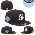 thumbnail image 3 of Gorra De Béisbol De New York Yankees Ala Plana Gorras De Ajuste Totalmente Cerradas Sombreros Hip Hop, 3 of 3