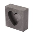 thumbnail image 3 of Lingot de Fonte de Graphite, Forte Résistance Économiser l'Énergie Compact Résister à 2000 Degrés Celsius Graphite Lingot Forme de Cœur pour la Fusion de l'Argent pour l'Aluminium, 3 of 8