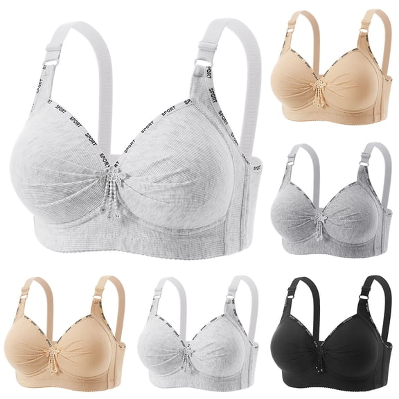 Women's Plus Size Bra Comfortable Breathable Daily Wear Wireless Bras for Women Full Coverage | CSEONE,Beige 38