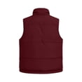 thumbnail image 6 of DISKEBUISS Women's Sherpa Lined Puffer Vest Stand Collar Full Zip Quilted Gilet with Pockets for Fall Winter, 6 of 8