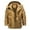 Khaki, variant on TAIAOJING Men's Bomber Jacket Autumn And Winter Fashion Casual Solid Color Hooded Thick Zipper Pocket Thick Coat Thick Jacket