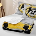 thumbnail image 4 of Erosebridal Silhouette Football Athlete Twin Quilt Set for Boys Men, Brush Stroke Print Twin Coverlet Set, 2pcs, 4 of 7