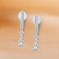thumbnail image 4 of Diamond Dangle Earring | 6 Ct IGI Certified Pear Shape Lab Grown Diamond | 14K White Gold | Tatiana Dangling Solitaire Lab Diamond Earring | Prong Setting | FG-VS1-VS2 Quality | Friendly Diamonds, 4 of 6