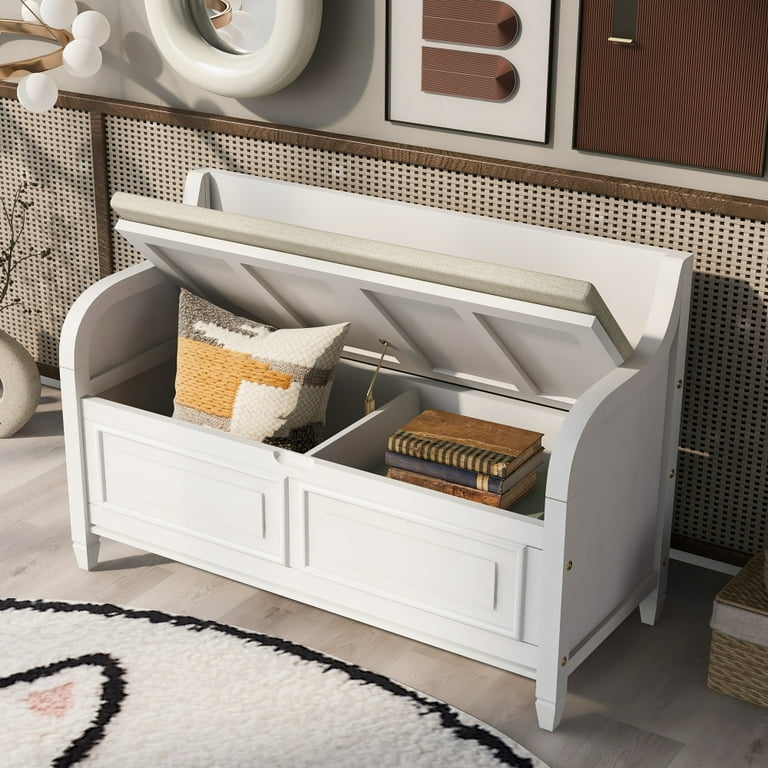 Solid wood entryway on sale storage bench