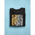 thumbnail image 3 of Lion Head Portrait In Us Flag Sweatshirt Men -GoatDeals Designs, Male Small, 3 of 4