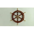 thumbnail image 4 of Nautical Brass Handle Steering Ship Wheel Pirate Captains Wheel Home Decor 18", 4 of 6