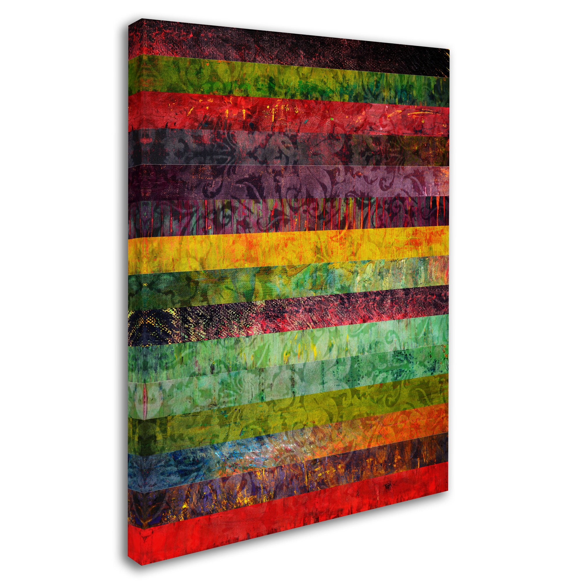 Trademark Fine Art "Brocade and Fifteen Stripes 2" Canvas Art by Michelle Calkins