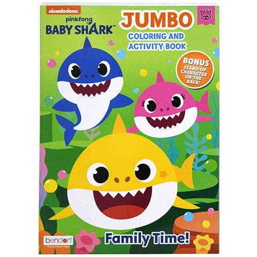 Baby Shark 80 Pg Coloring Book 2pcs Walmart Com