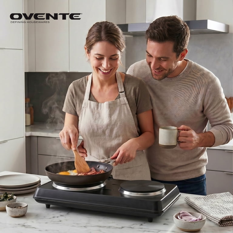 Ovente Electric Double Burner Hot Plate, 1700W photo 2