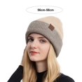 thumbnail image 5 of vnanda Thermal Hat Unisex Winter Hat Knitted High Elasticity Soft Warm Baggy Anti-slip Regular Fit Double-sided Wear No Brim Windproof Ear for Women, 5 of 8