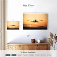 thumbnail image 4 of Elephant Stock Sunrise Airplane Wall Art - Horizontal Canvas Wall Art - Bedroom Wall Decor - Transportation Canvas - Beige And Black Decor - 12" x 8", 4 of 8