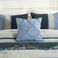 thumbnail image 5 of Chezmoi Collection 7-Piece Luxury Floral Leaves Embroidery Comforter Set, King, Navy/Blue/Gray, 5 of 9