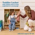 thumbnail image 3 of ECR4Kids Streamline 3-Section Toddler Coat Locker with Bench, Classroom Furniture, Natural, 3 of 9