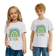 thumbnail image 2 of CAIXIA 100 Days of School Shirt Kids Toddler Kindergarten Shirts Girls Happy 100th Day of School Celebration Gifts Tops,White, 2 of 7