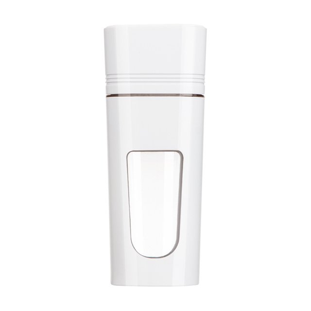 Mini licuadora portátil, licuadora eléctrica de frutas de 350ml, exprimidor personal recargable, batido USB con 4 cuchillas, botella de jugo de taza deportiva (blanca). Feliz Sencillez