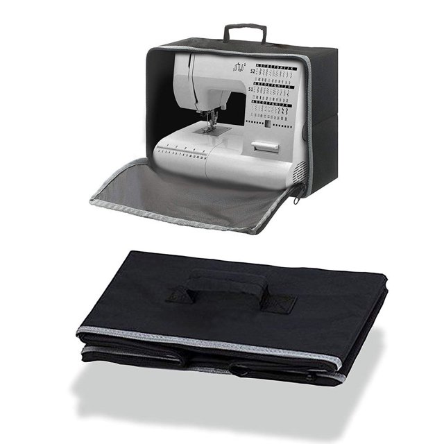 Raindrops Cobertor Para Máquina De Coser En Oxford Negro Ideal Para Almacenamiento Seguro