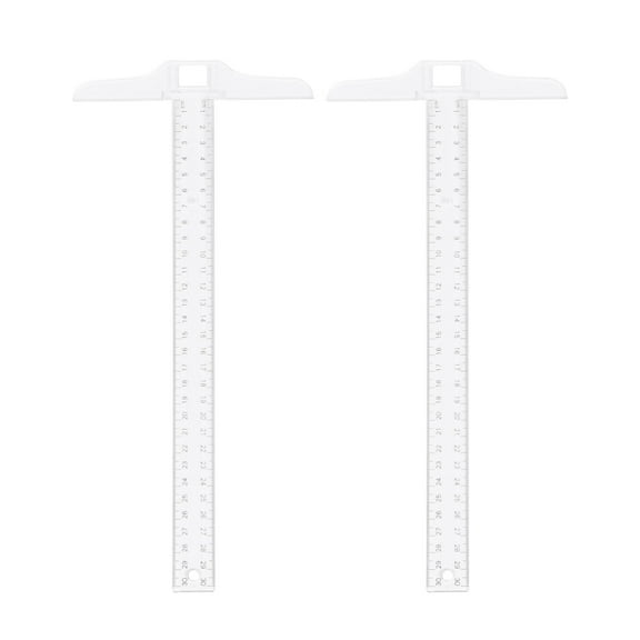 2-Pack 12" T-Square & 30cm Ruler for DIY & Crafts