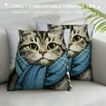 thumbnail image 3 of COMIO  Winter Lumbar Pillow Cover Hello Winter Cat Trees Deocorations Farmhouse Home Decorative White Cushion Case Decor for Sofa Couch, 3 of 5