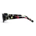 thumbnail image 3 of SA106 Womens Classy 90s Fashion Narrow Oval Plastic Sunglasses Yellow Flower Smoke, 3 of 4