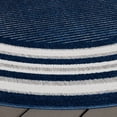 thumbnail image 4 of Safavieh Cabana Henry Striped Indoor/Outdoor Area Rug, Blue/Ivory, 6'7" x 6'7" Round, 4 of 15