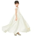 thumbnail image 3 of Illusion Lace Cap Sleeves Flower Girl Dress Junior Pageant Princess Gown Pretty Princess Ballroom Dance L246 4, 3 of 6