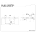 thumbnail image 2 of Kingston Brass KS6126KL Whitaker Double-Handle Wall Mount Bathroom Faucet, Polished Nickel, 2 of 4
