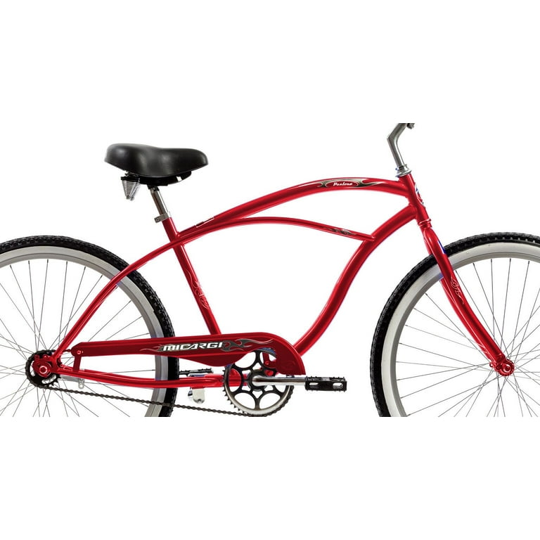 Pantera 26 Men s Beach Cruiser Coaster Brake Single Sp Stainless Steel Spokes One Piece Crank Alloy Rims 36H Color Red Walmart