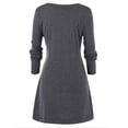 thumbnail image 2 of IMENGL Grande Taille Col Rond Manches Longues patchwork Uni Tricot Asymétrique, Gris TG, Taille G-5TG, 2 of 5