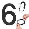 thumbnail image 1 of Números para casa GLDonee de acrílico negro autoadhesivos de 13 cm, 1 of 7