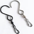 thumbnail image 4 of Crochets Pivotants en Acier Inoxydable pour Suspendre des Objets Rotation à 360 Degrés Noir 10 Pcs, 4 of 8