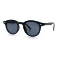 thumbnail image 5 of Micro Snug Round Hipster Horn Rim Nostalgic Retro Plastic Sunglasses All Black, 5 of 7