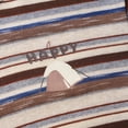 thumbnail image 6 of NIPAXO Boys Outfits Set Elastic Waistband Cotton Blend Knit Striped Crewneck Tent Graphic T-Shirt Shorts Set for Toddler Little Boys Age 7-8 Years Brown, 6 of 6