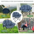 thumbnail image 5 of Lilypelle Oversized XL Camping Chair, Portable Full Padded Saucer Chair, Folding Camping Chair with Cup Holder & Carry Bag, Supports 500 lbs Heavy Duty Lawn Chairs for Camping, Patio, Picnics, 5 of 10